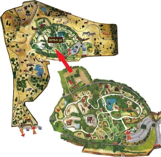 テルアビブ動物園の地図