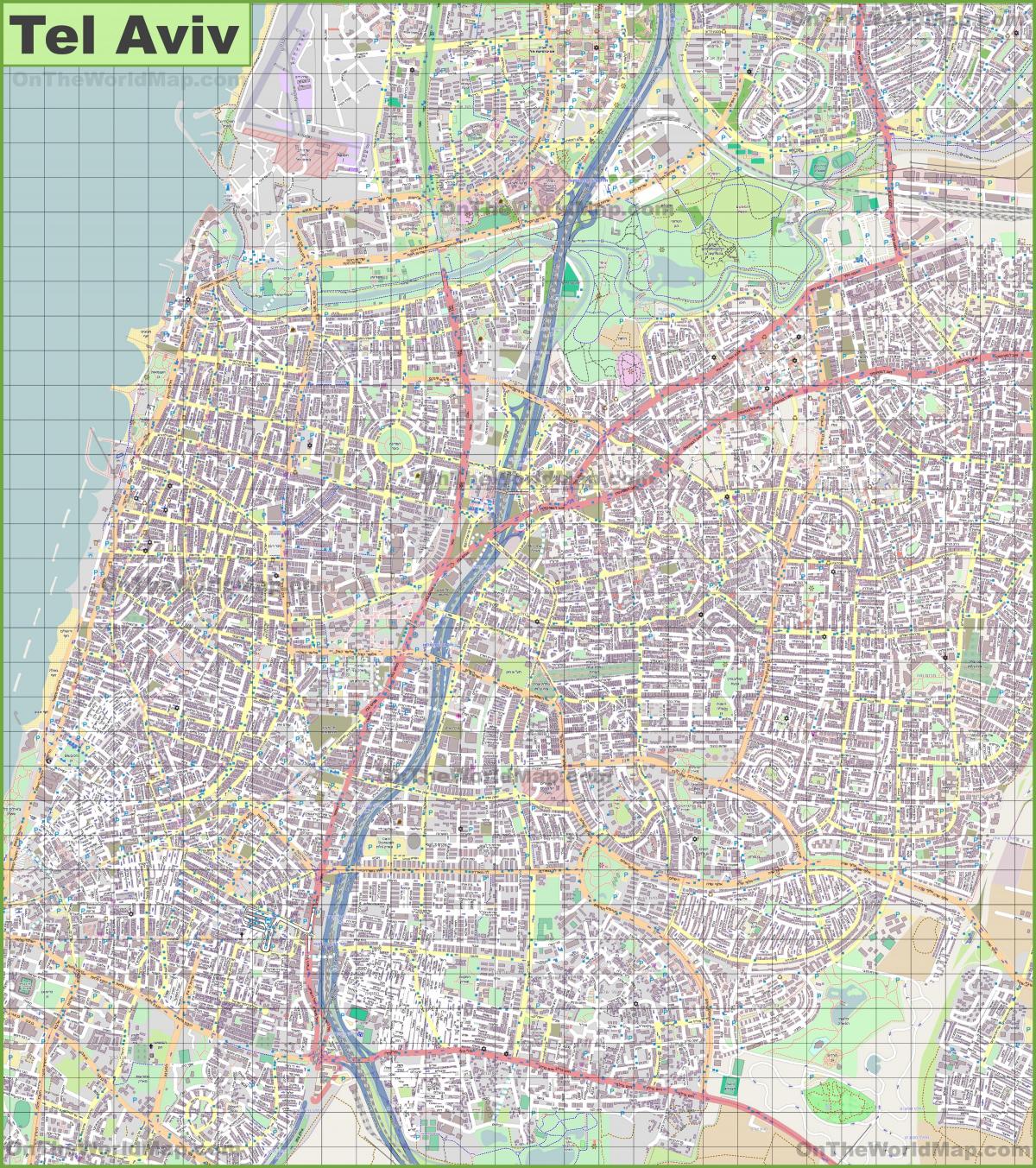 テルアビブの街並みマップ